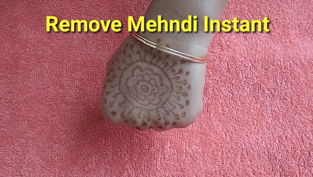 HOW TO REMOVE MEHANDI